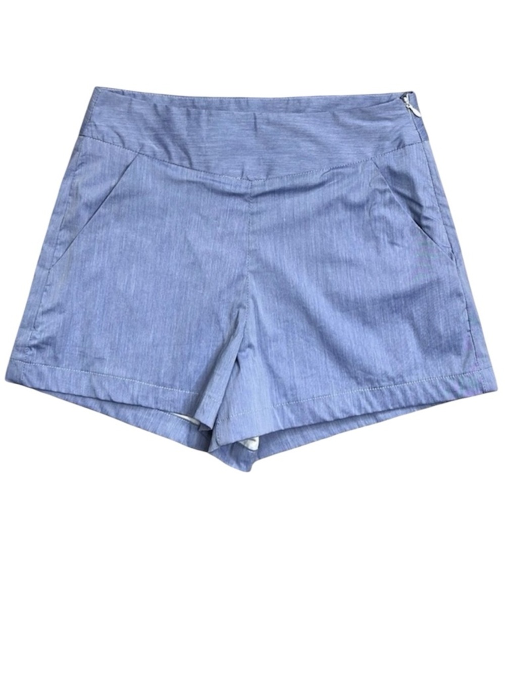 NWT Bishop + Young Ana Pocket Shorts Blue High Rise Side Zip Size XS
